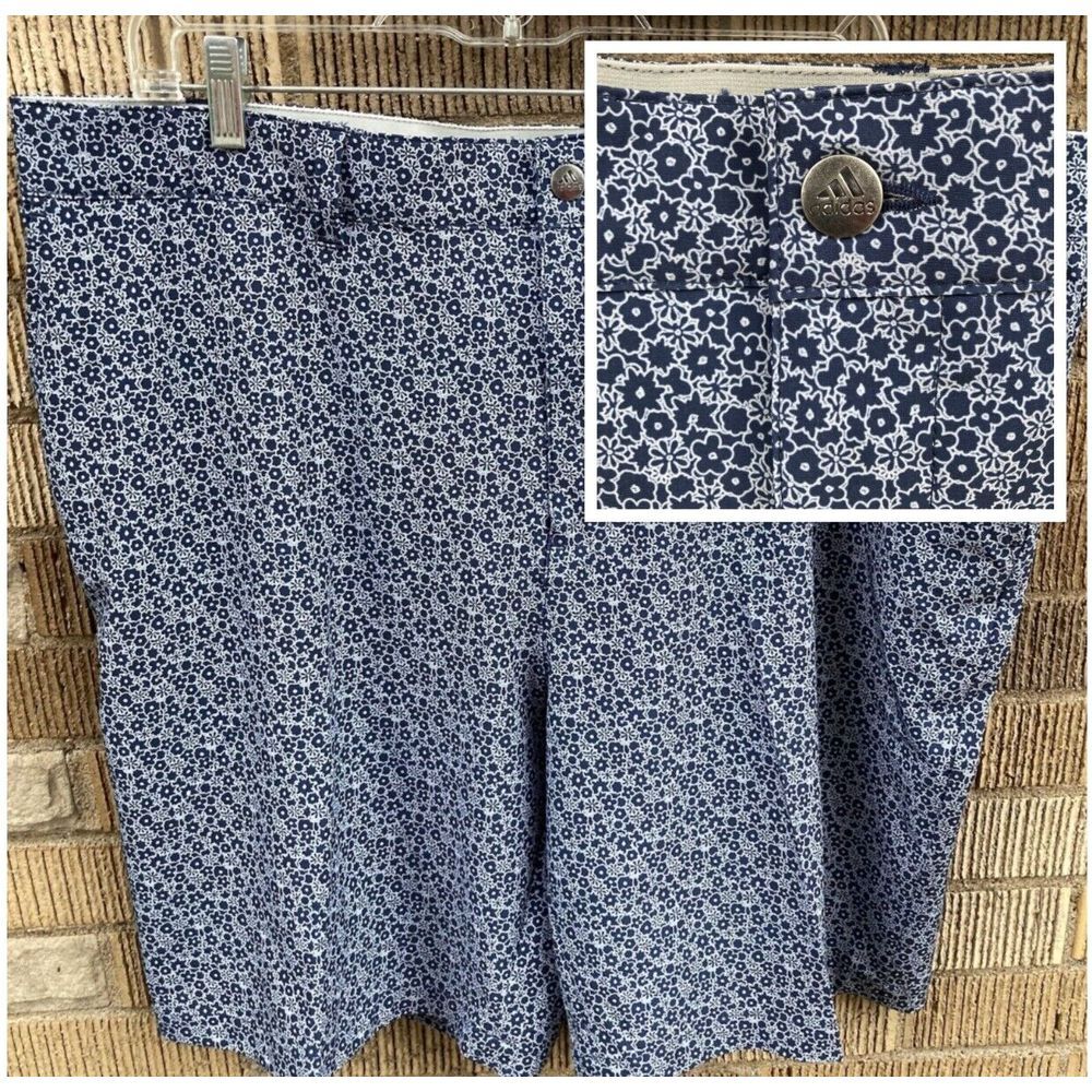 Adidas Golf Shorts Men's Size 40 NWOT Paisley Blue Floral‎ Pattern AOP Unique